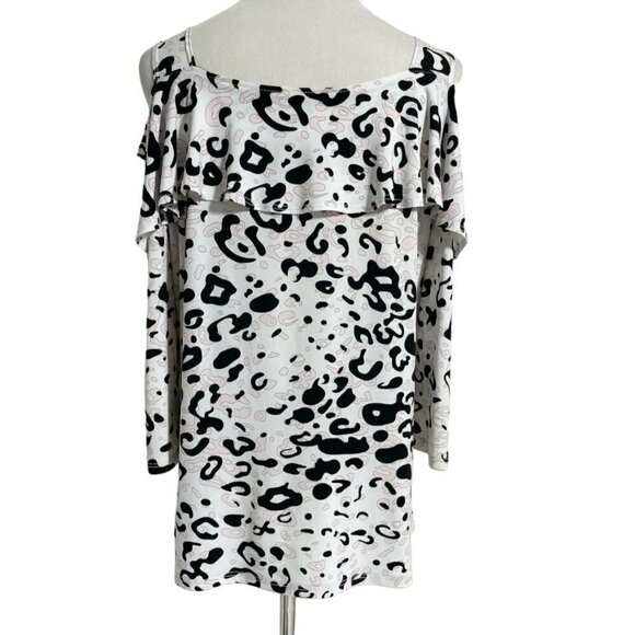 Clara Sunwoo Medium Top Blouse Cold Shoulder Slinky - Picture 3 of 5